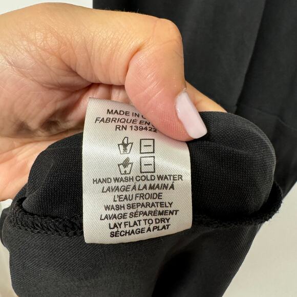 Tobi Black Slinky Mini Dress Sleeveless V Neck Sexy Wrap Knot Size Small - Picture 9 of 12